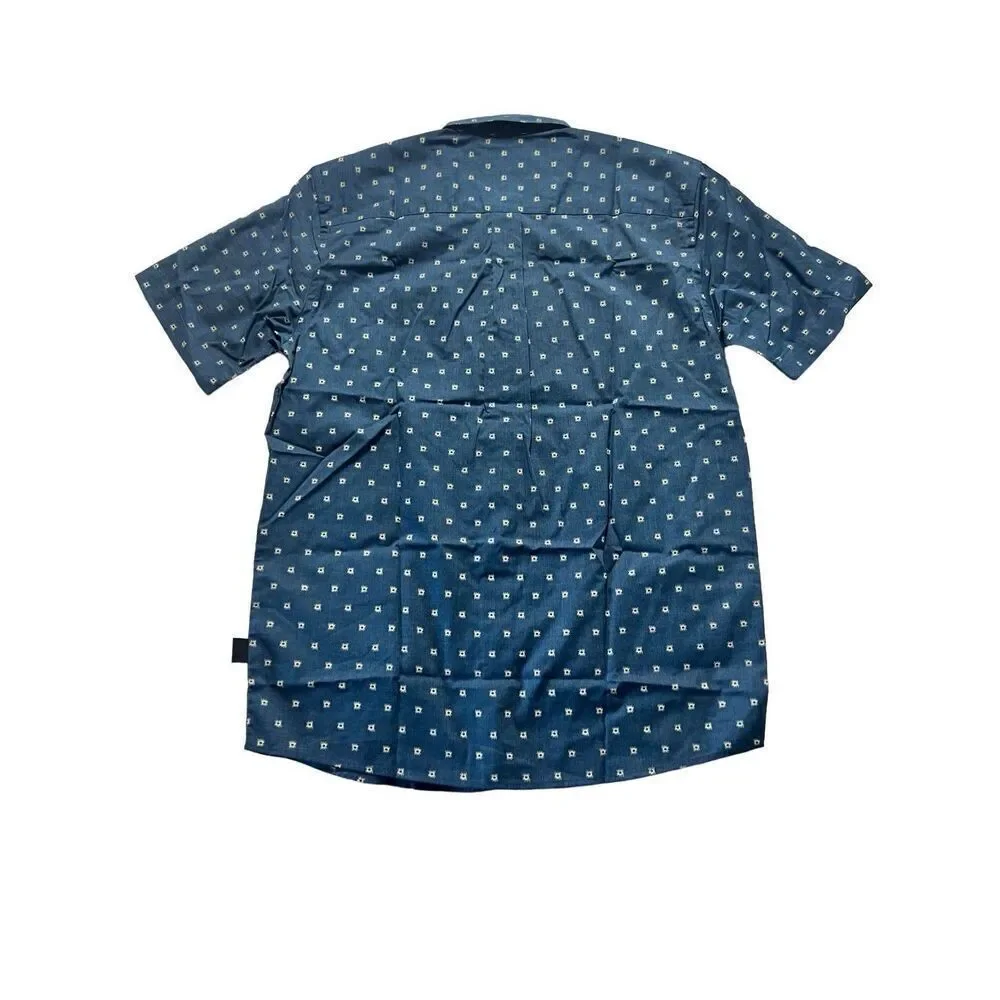 Patagonia Men's Lagom Blue Collared Short Sleeve Button Up Go To Shirt Small NWT - Picture 2 of 6